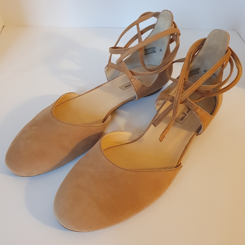 NWOB, Paul Green suede ballet flats, tan, size 10.5 (UK 8)